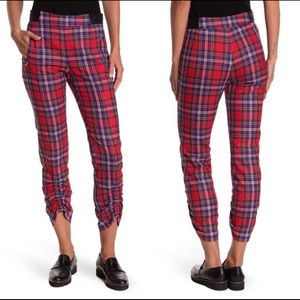 Tanya Taylor Plaid Flannel High Waist Carrington Ankle Pants